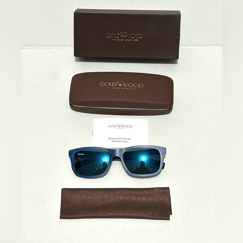 Gold & wood Sunglass